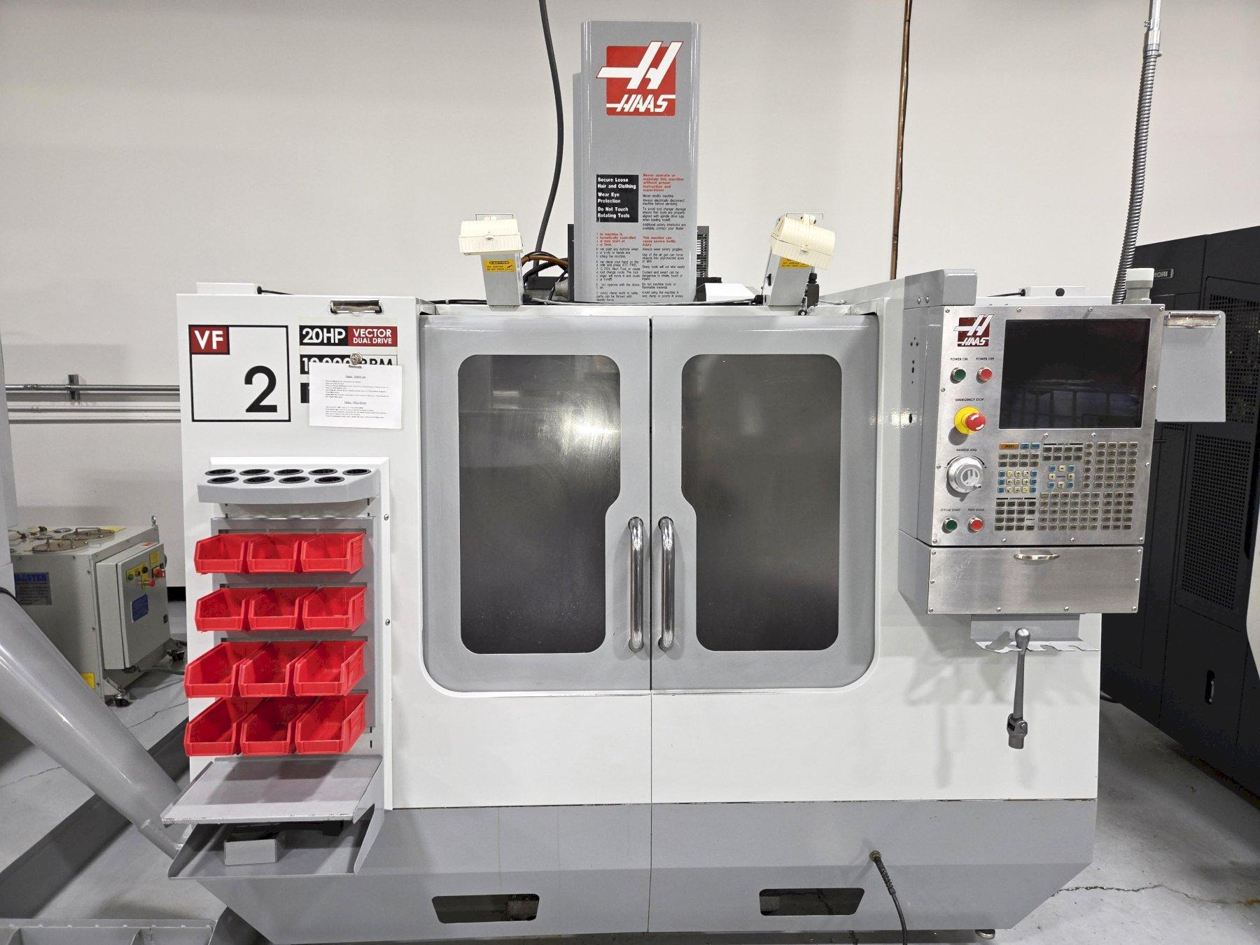 Haas VF-2D Vertical Machining Center 2007 equipped with Coolant Tank, Chip Auger Hours: Cycle Time 3,965 and Cutting Time 2,538