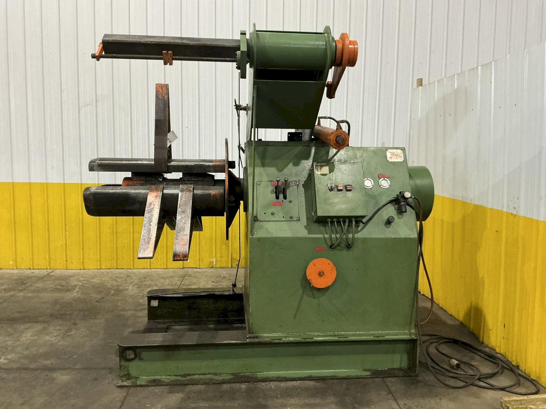 15,000 LB X AMERICAN STEEL LINE MODEL #1000 MOTORIZED COIL REEL UNCOILER : YOBRO #26144