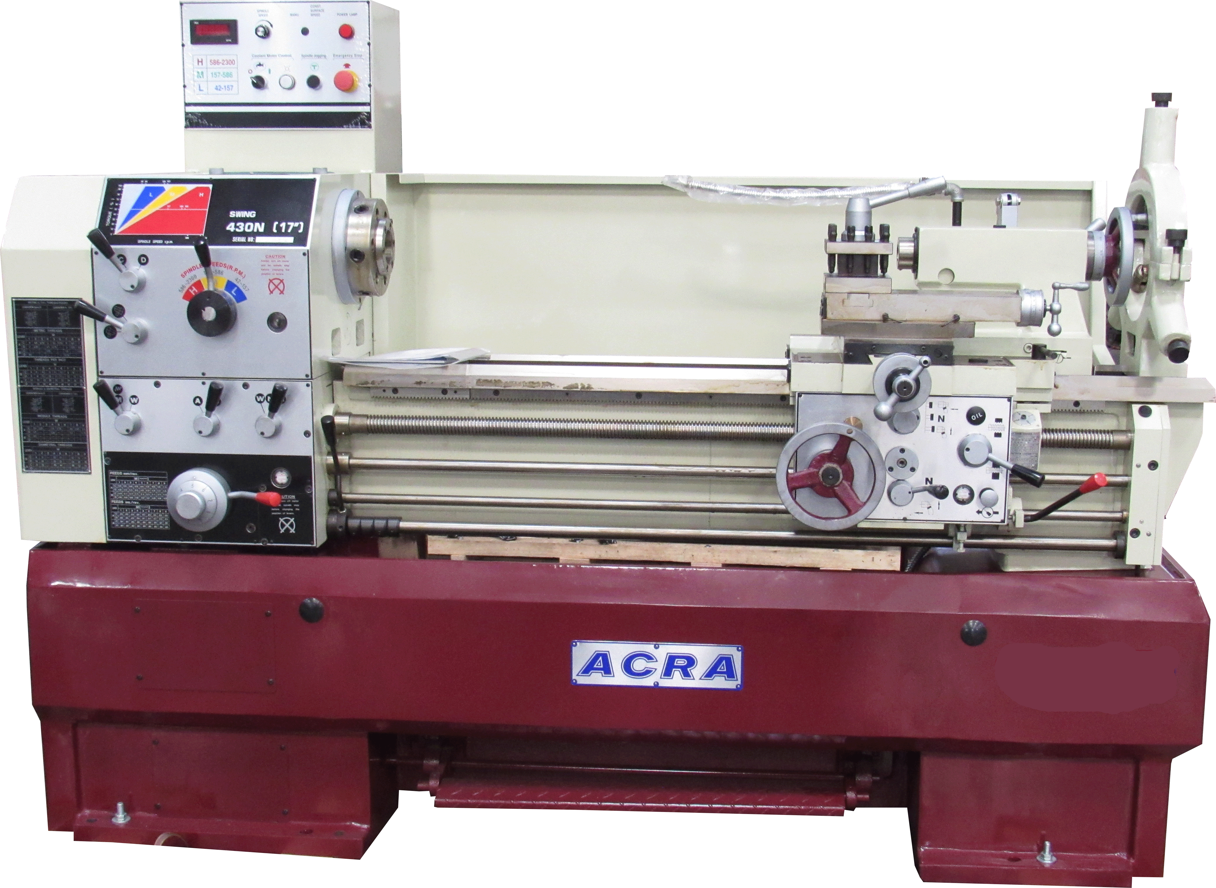 17" X 80" ACRA MODEL 1780ACE PRECISION GAP BED ENGINE LATHE