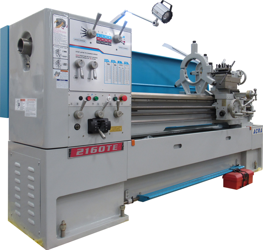 21" X 60" ACRA MODEL 2160TE (3-1/8" BORE) PRECISION HIGH SPEED GAP BED ENGINE LATHE