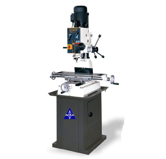 ACRA MODEL RF-40N2F GEAR HEAD BENCH TYPE MANUAL MILLING/DRILLING MACHINE WITH POWER DOWN FEED