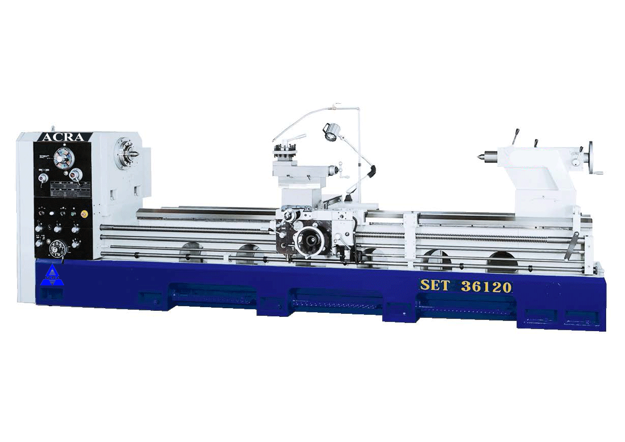 36" X 120" ACRA MODEL 36120SET PRECISION GAP BED ENGINE LATHE
