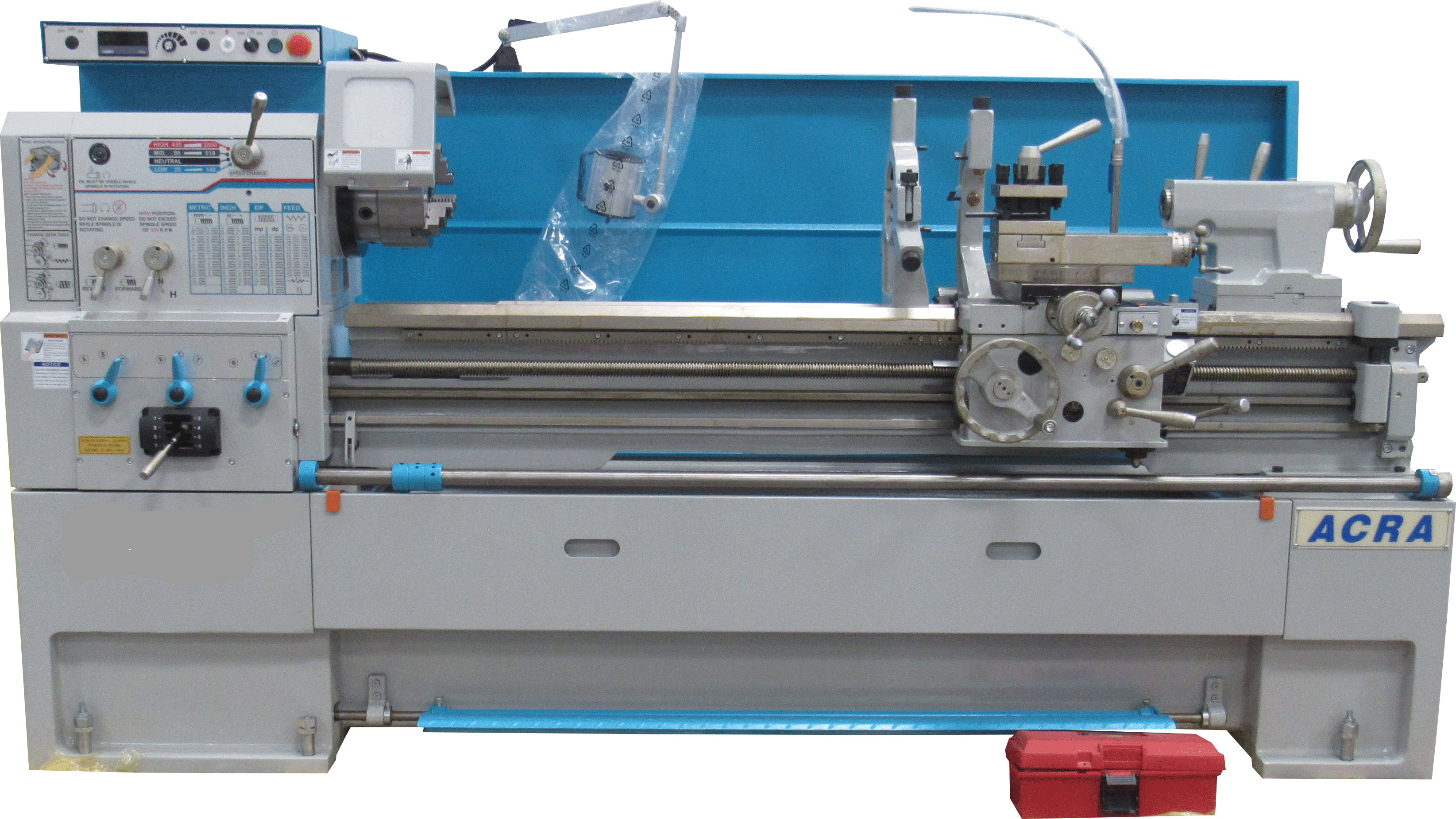 21" x 90" ACRA 2190TVS (2-1/2" BORE) PRECISION VARIABLE SPEED GAP BED ENGINE LATHE