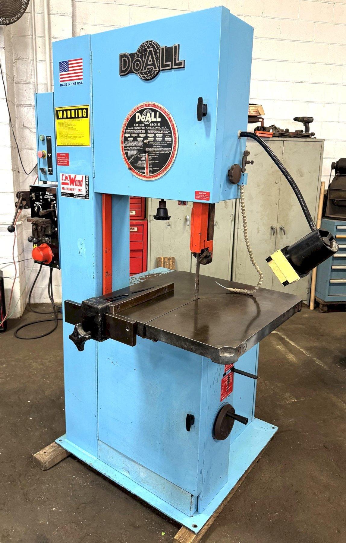 20" DoAll Vertical Band Saw 2013-V, 13" Under Guide, 55-2200 FPM, 26" x 26" Tbl., Clean