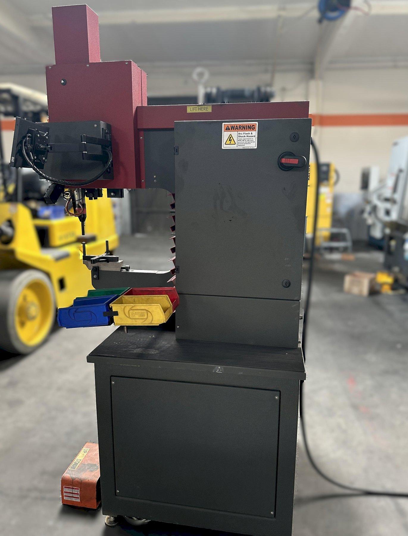 Haeger 618-MSP-He w/ TPS-Tooling Protection System Integrated, Integrated Batch Counter, Robust Hydraulics with in-tank hydraulic filter system, Variable dwell timer for use with hard material, and Adjustable Stroke 10 to 200mm