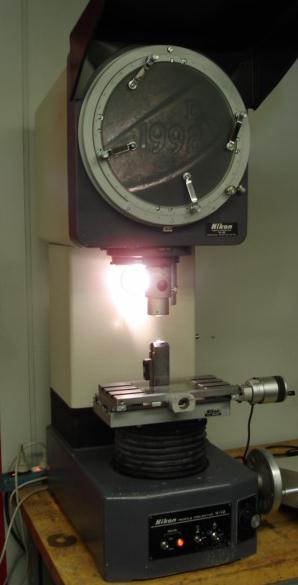 12" NIKON Model V12 Vertical Beam Bench Top Optical Comparator, S/N 72046, New 1982.