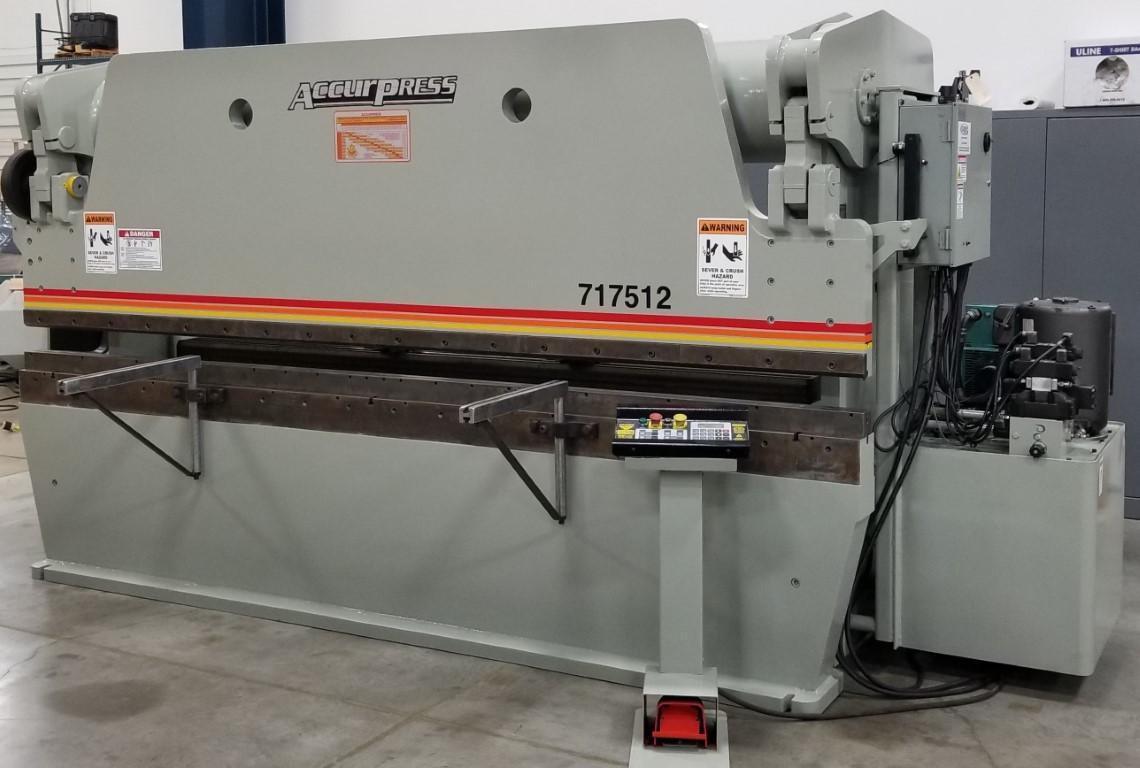 175 TON ACCURPRESS CNC HYDRAULIC BRAKE PRESS, 12' OA, 124" BTWH, 2 AXIS ACCURPRESS CNC CONTROL