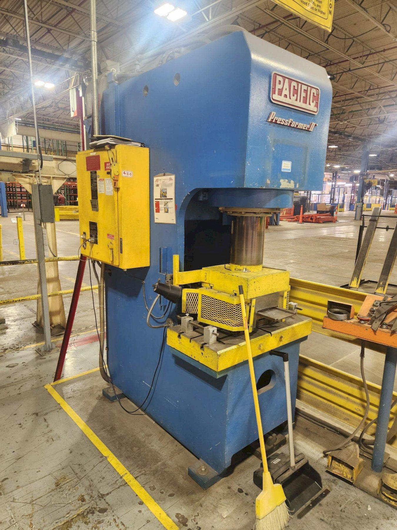 100 TON PACIFIC MODEL #PFII PRESSFORMER HYDRAULIC C FRAME PRESS: YOBRO #26212