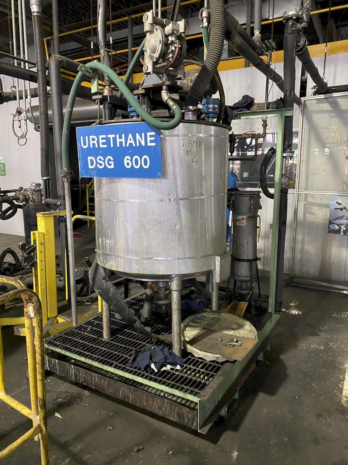 Stainless Steel Mixing Tank, Heater, Agitation, Jacketed, 36”H x 36”Dia