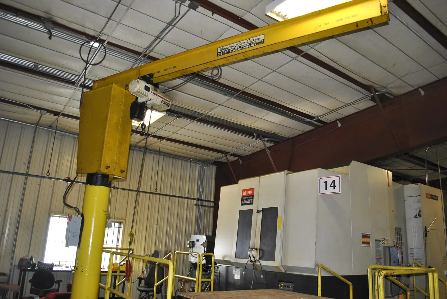 1 - PREOWNED BEACON LINE 1/2 TON JIB CRANE