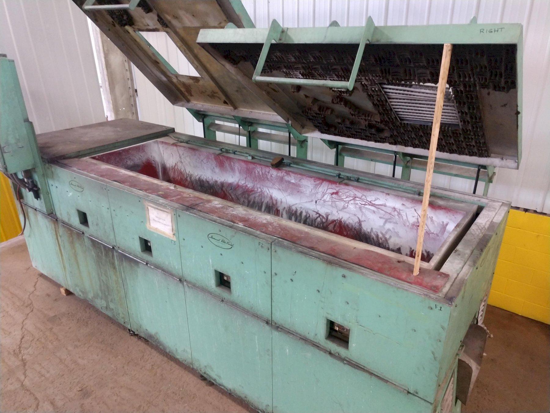 144" X 36" X 36" ROTO-FINISH MODEL RHF-36-144 VIBRATORY TUB FINISHER
