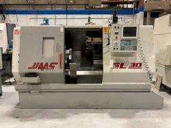 Haas SL-30 CNC Lathe with Servo Bar 300 Bar Feeder For Sale 1999