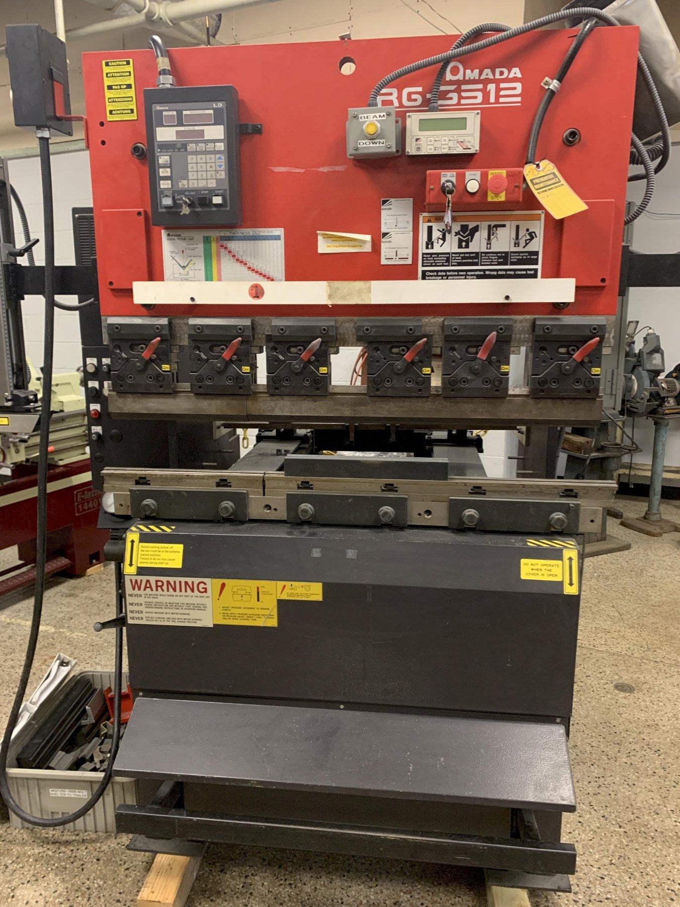 AMADA Model RG-3512 LD Upacting Hydraulic Press Brake, New 2006.