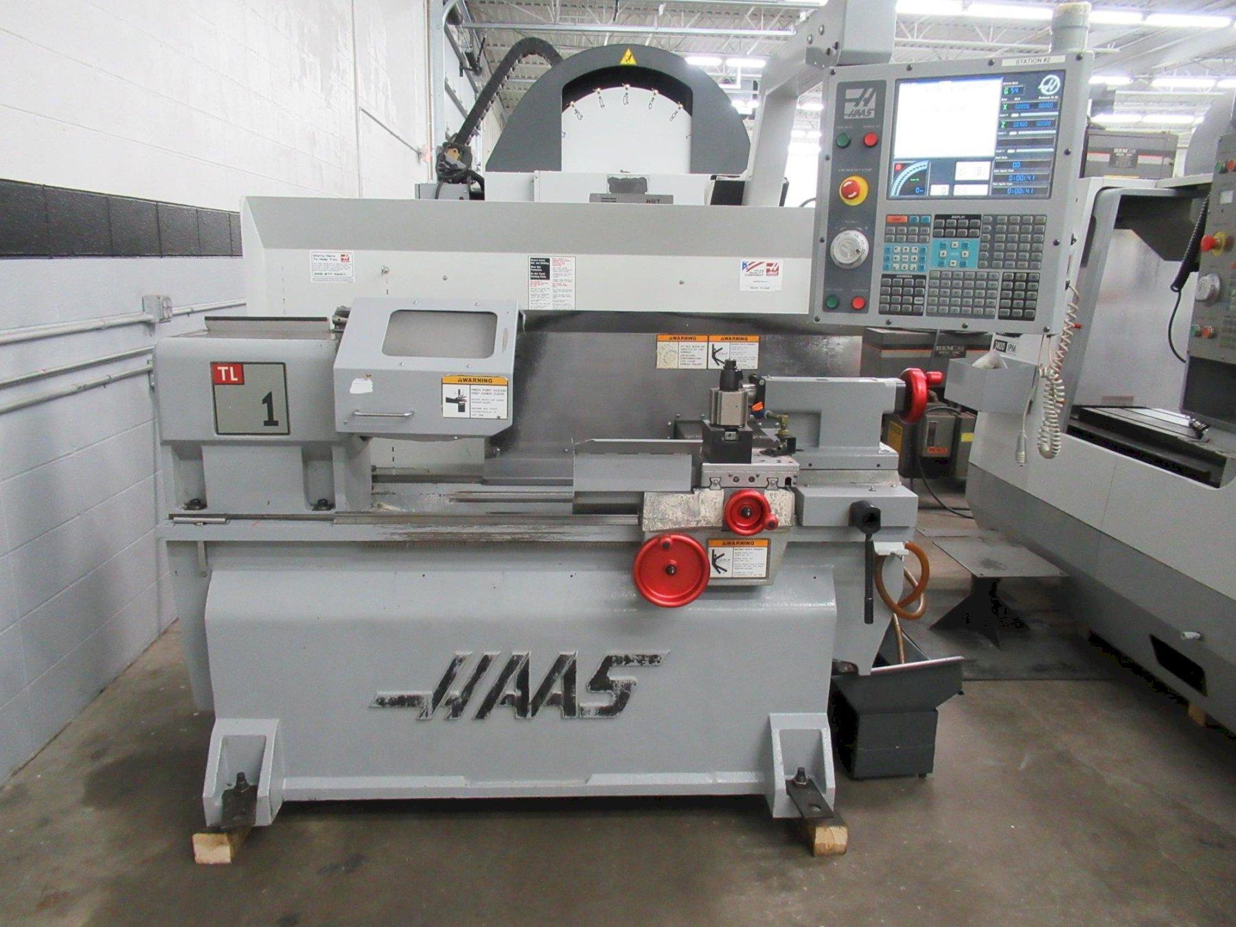 Haas TL-1 CNC Toolroom Lathe with Tailstock, 5C Collet Closer,  Coolant Pump and Tank