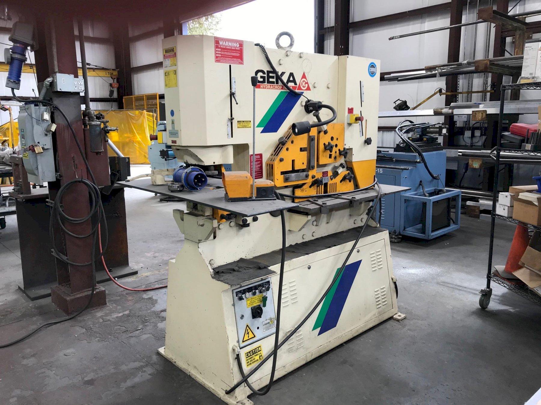 110 TON GEKA HYDRACROP MODEL 110A, NEW 2006, 6 X 6 X 1/2" CAP., MISC. TOOLING