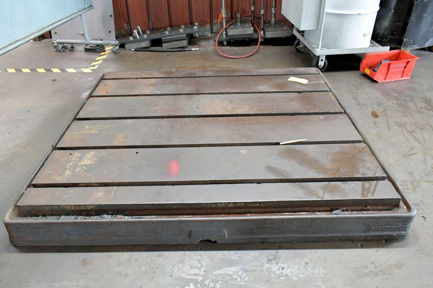 62" X 61" X 6" THICK T SLOTTED FLOOR PLATE: STOCK #78516