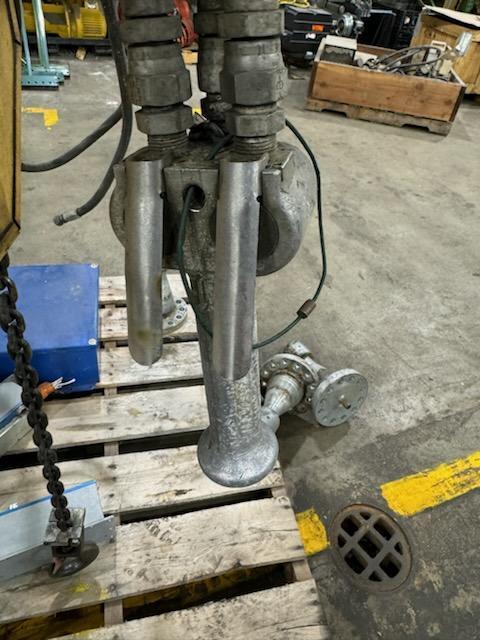 1 - PREOWNED BUDGIT 1-TON CHAIN AIR HOIST, MODEL #: 114394-1, S/N: 85-8-4