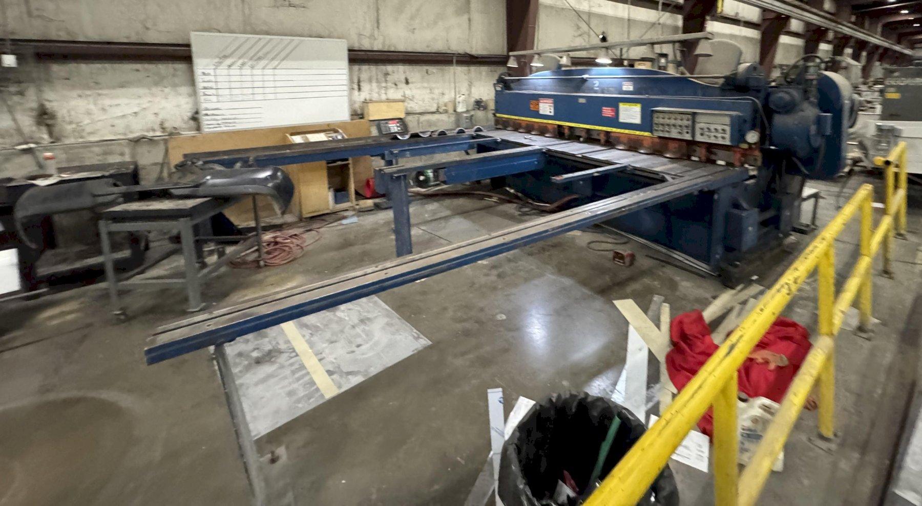 1/4" x 12' Cincinnati Mechanical shear with front and rear gauging, 1996