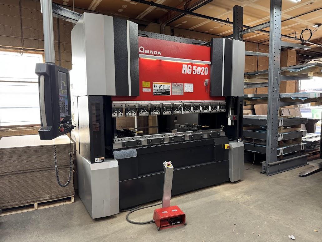 56 Ton x 7 Ft. AMADA Hydraulic Press Brake w/CNC, New 2018, Model HG5020