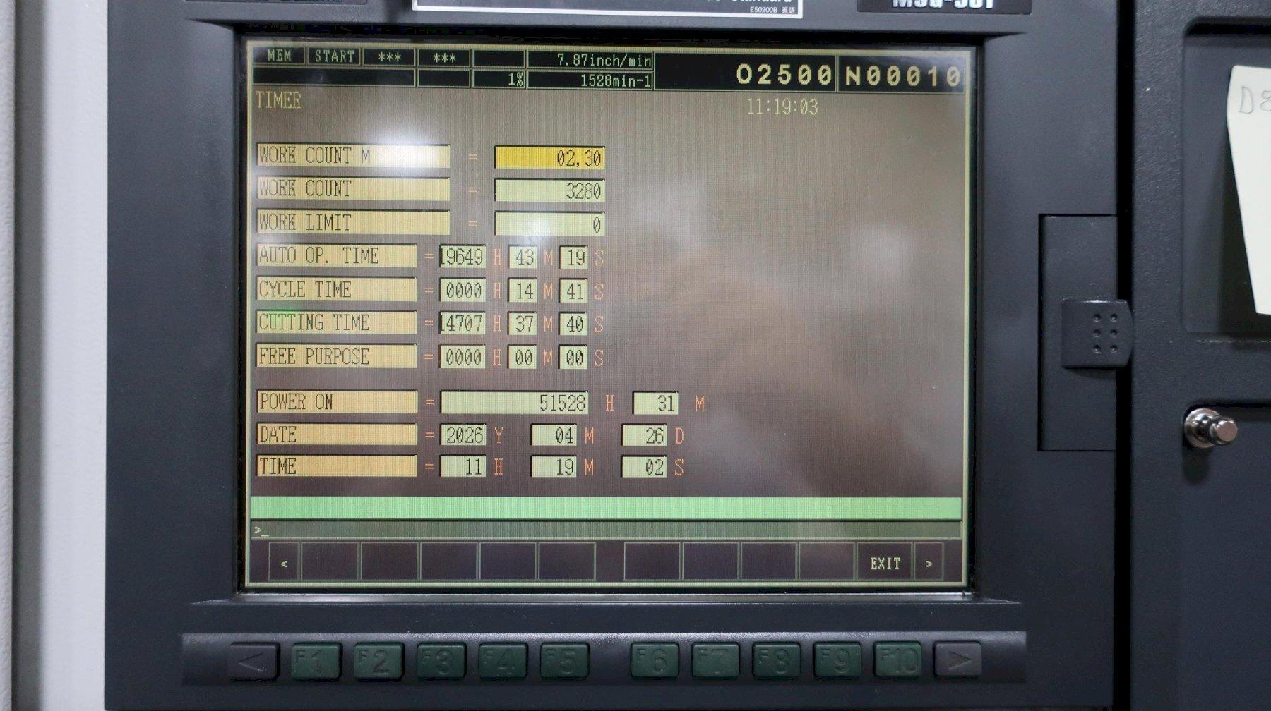 MORI SEIKI SV-503/40 CNC Vertical Machining Center, Year 2001 With a Tsudakoma 4th axis Rotary table