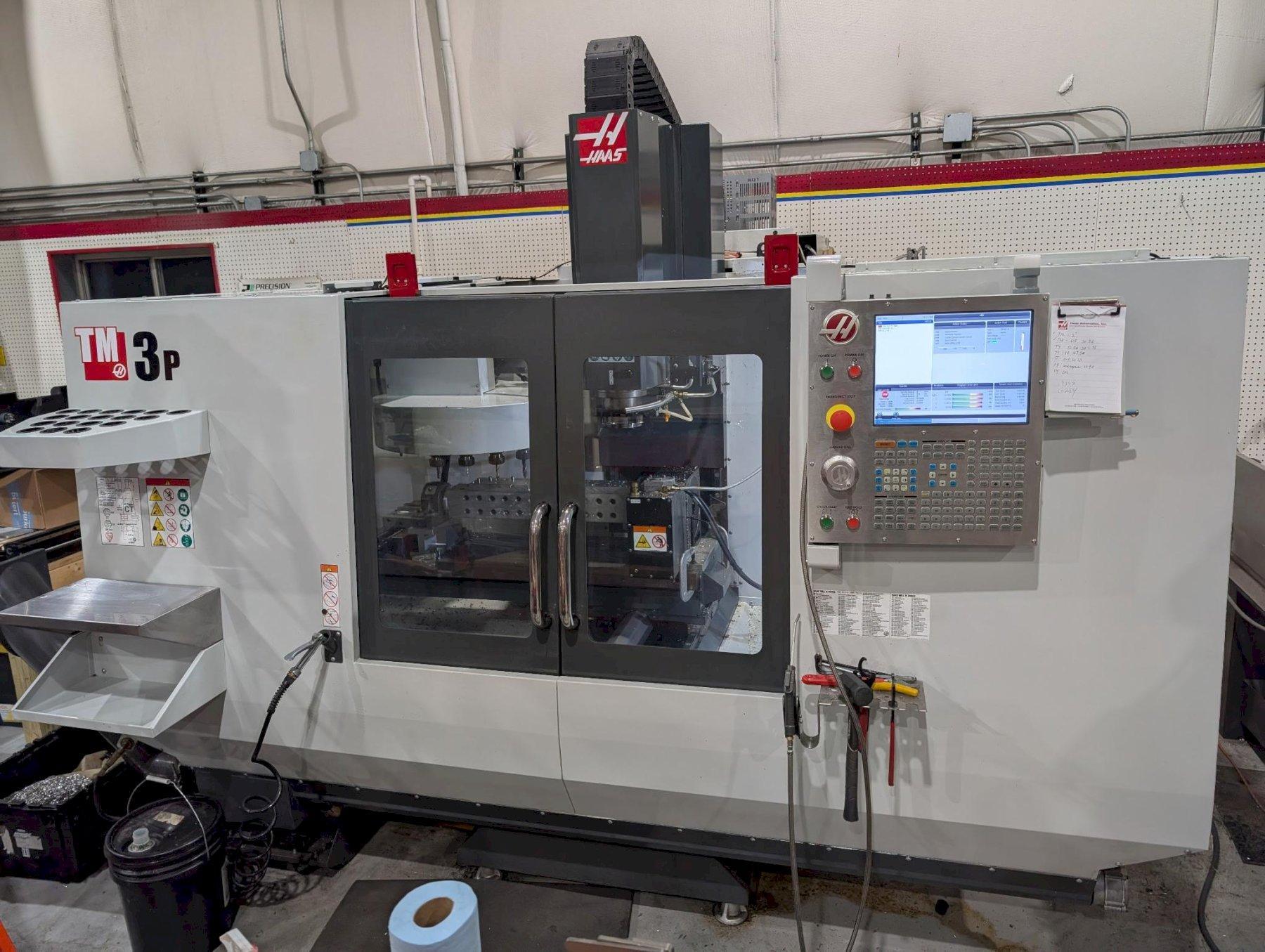 Haas TM-3P VMC, 2017- HRT210 4th Axis Rotary, 10k Spindle, Rigid Tap, Chip Conveyor