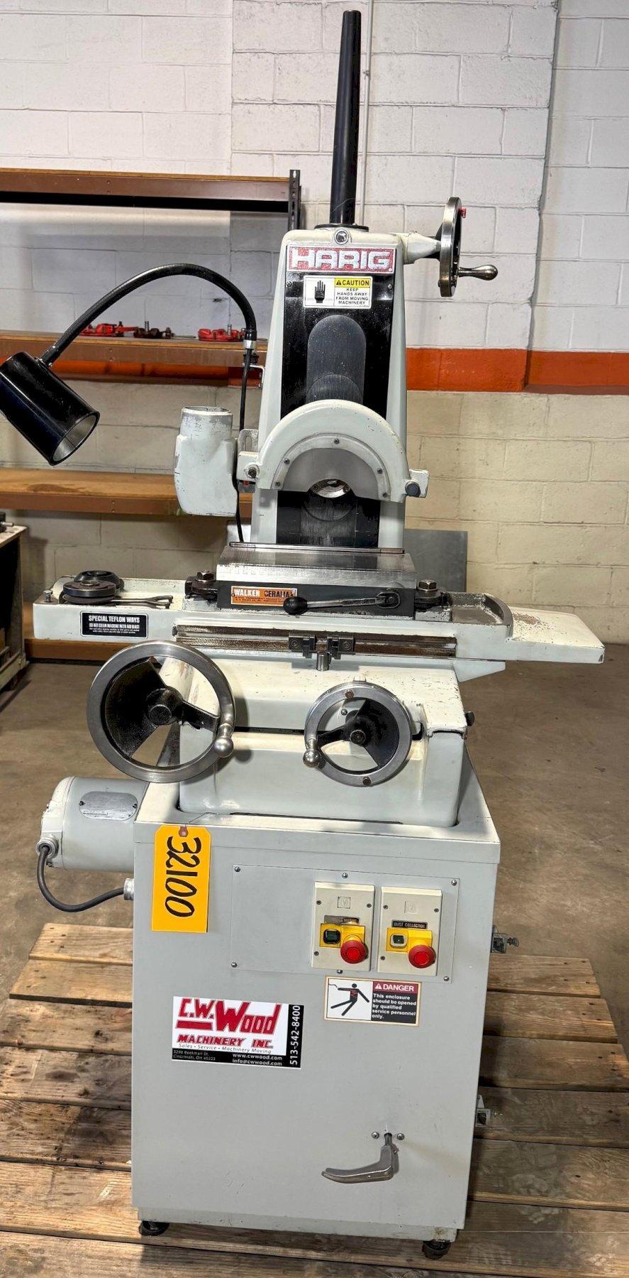 6″ x 12″ Harig Surface Grinder 612, Hand, Chuck, Dust Collector Base, 1 HP