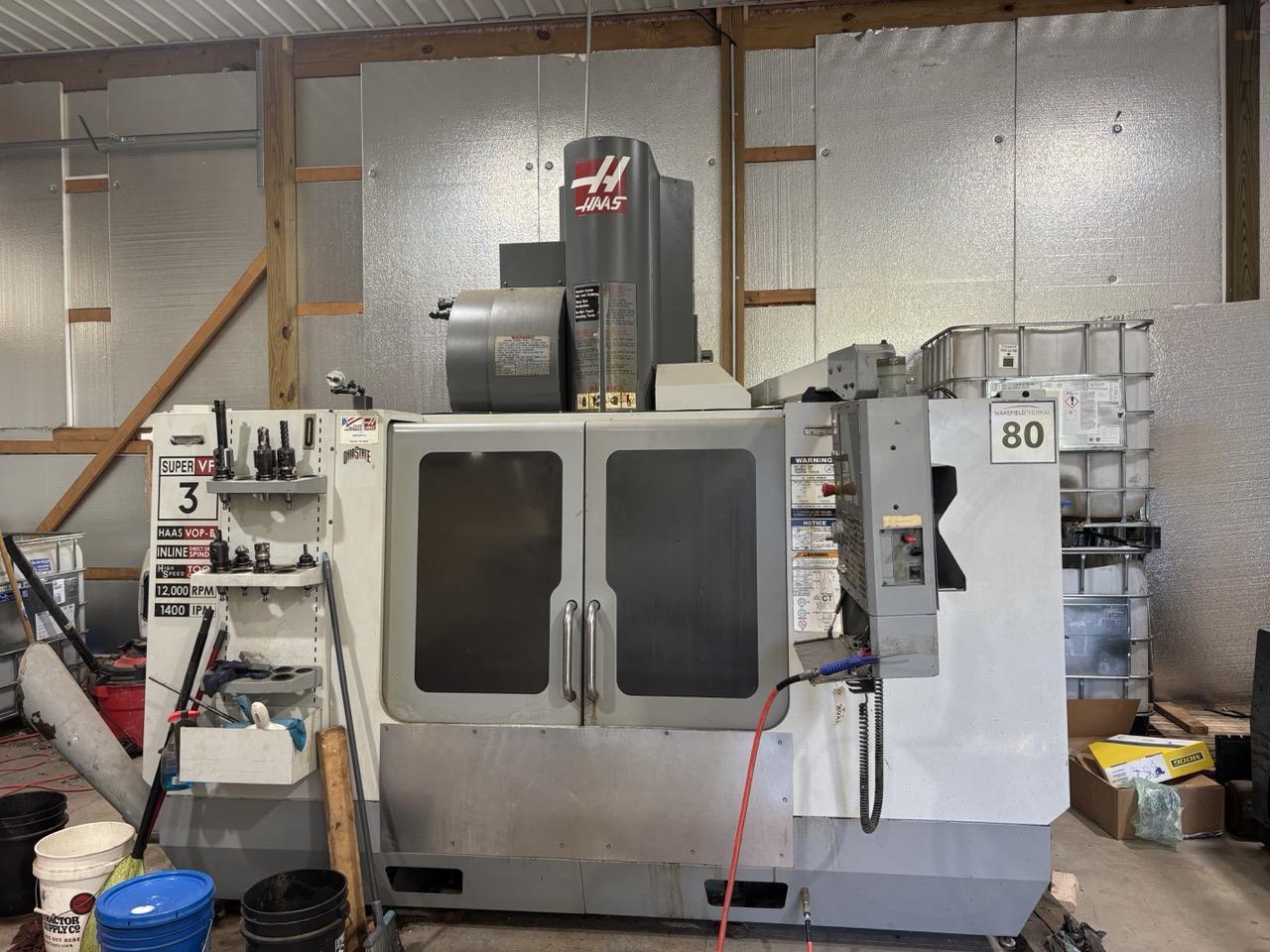 Haas VF-3SS VMC, 2006 – 4th Axis Wired, Chip Auger