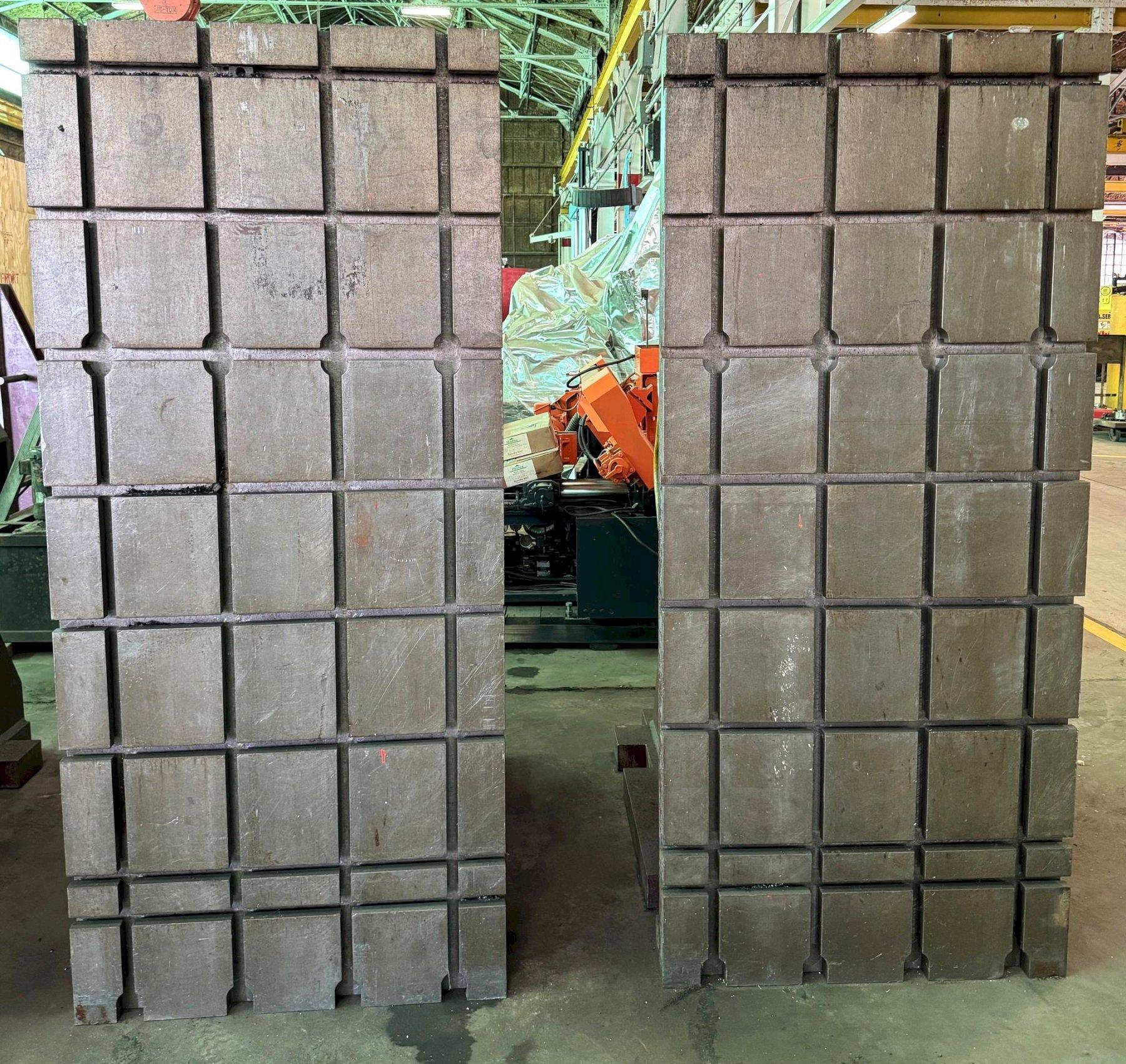 (2) 40″ x 90″ Angle Plates, (4) Vert T-Slots, (8) Horiz T-Slots