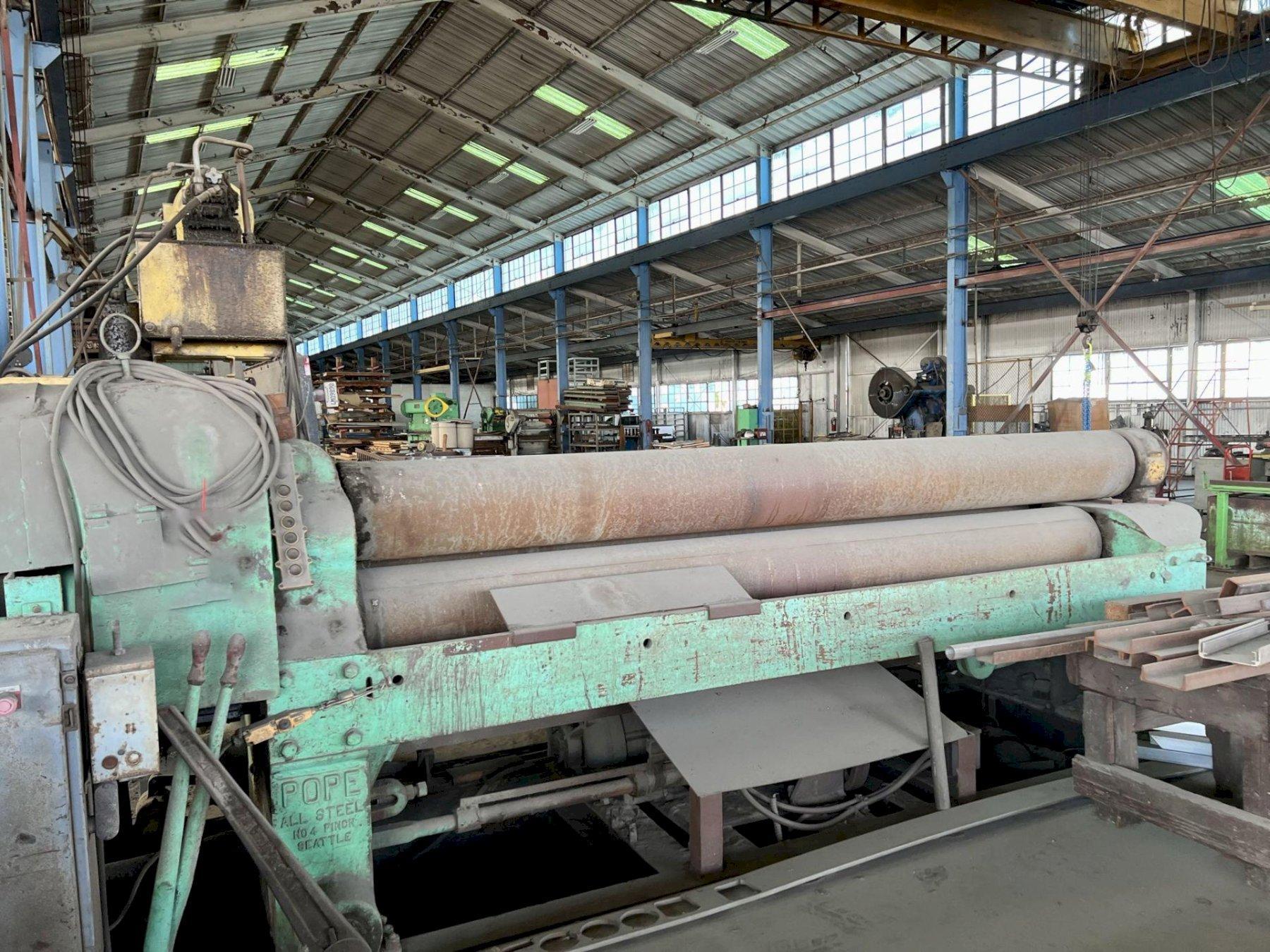 10' x 1" POPE MODEL PR-101000-4 MECHANICAL PLATE ROLL