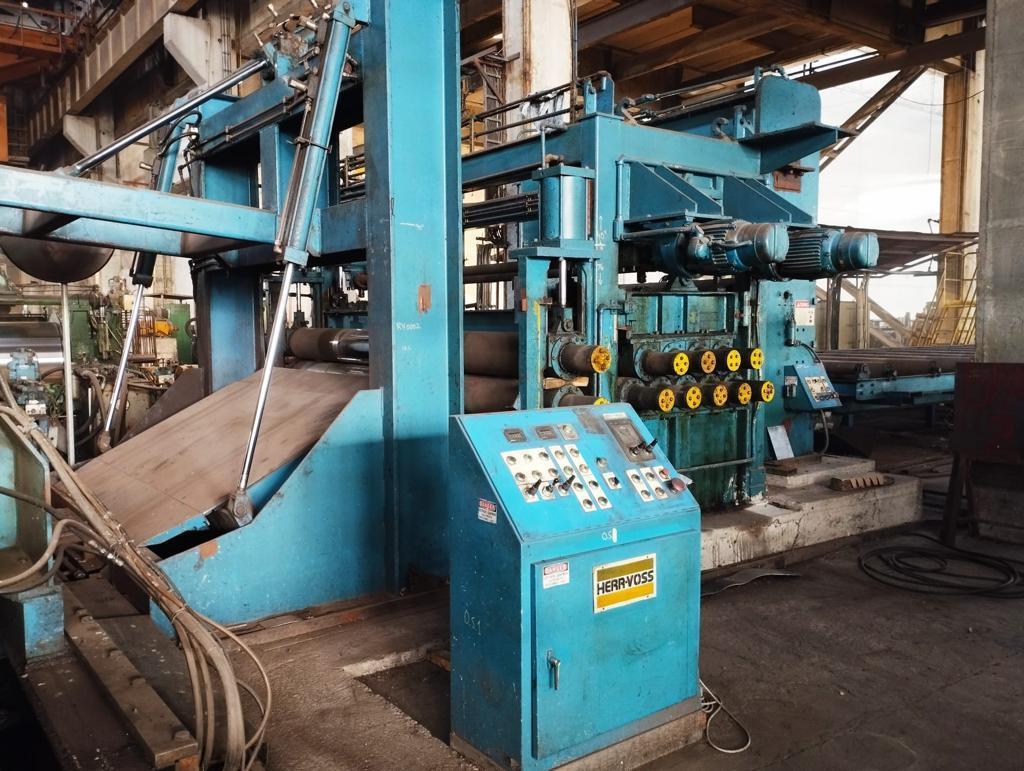 96" (2430mm) x .400" x 60,000# Herr Voss Stainless Cut-to-Length Line