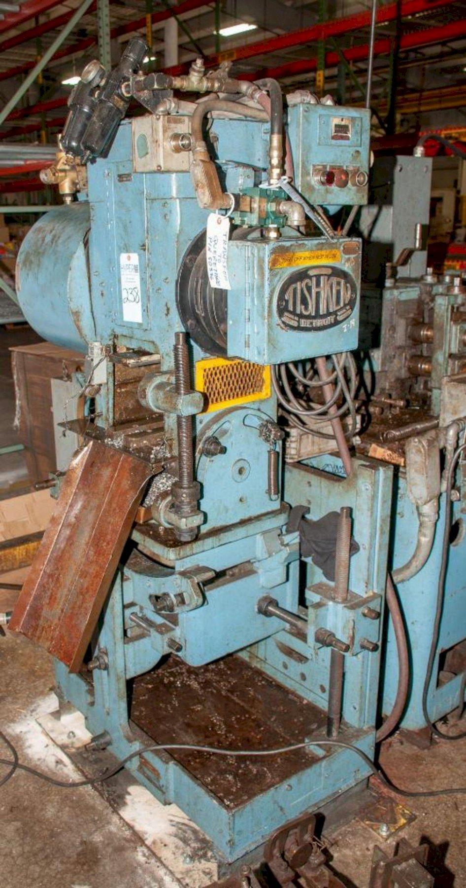 18 TON TISHKEN MODEL #COR6A4 6-WAY ADJUSTABLE CUTOFF PRESS: STOCK #0950621