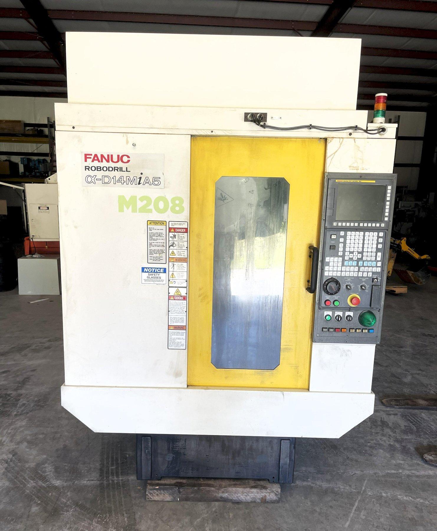 Fanuc Robodrill Alpha D14MiA5 Vertical Machining Center 2013 with DDR 4th Axis Positioner