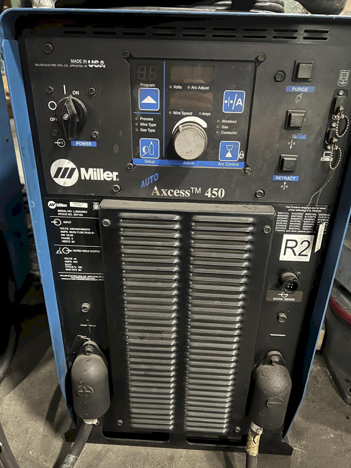 MILLER  (AUTO) AXCESS 450 WELDER, FROM A ROBOTIC WELDING SYSTEM, 2 AVAILABLE
