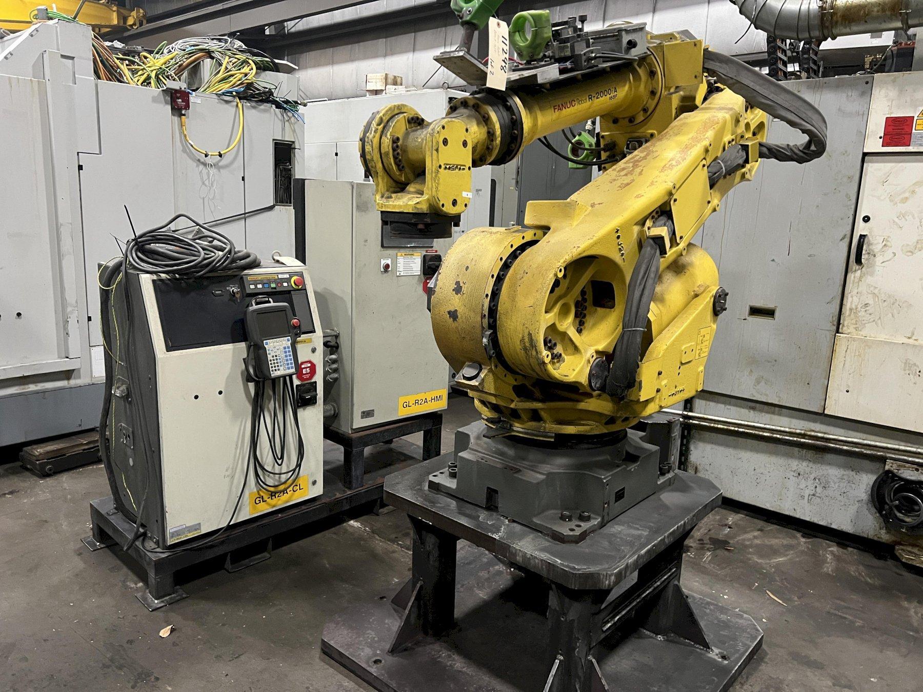 6 AXIS FANUC R2000iA-165F INDUSTRIAL ROBOT ARM, R-J3IB CONTROLLER, 2005