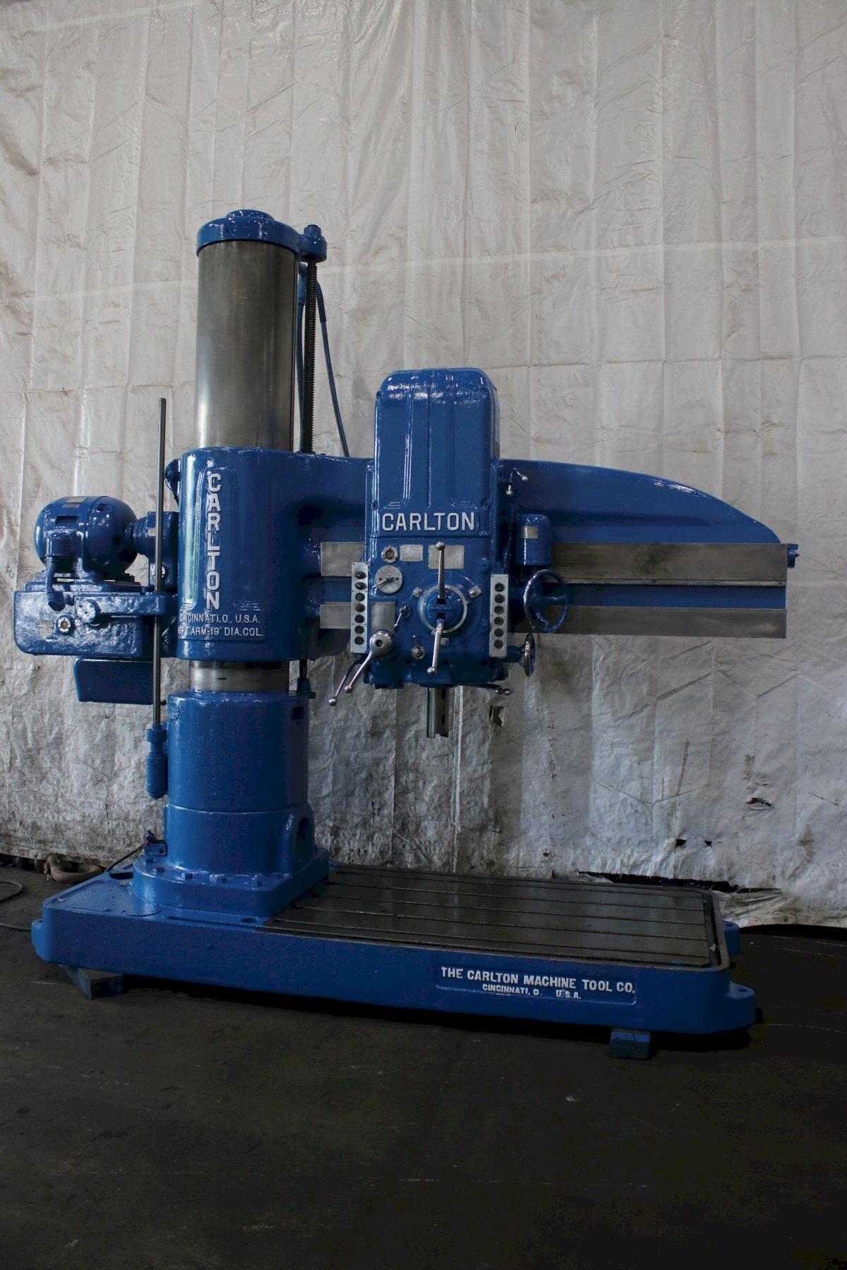 6' X 19" CARLTON RADIAL DRILL: STOCK #74022