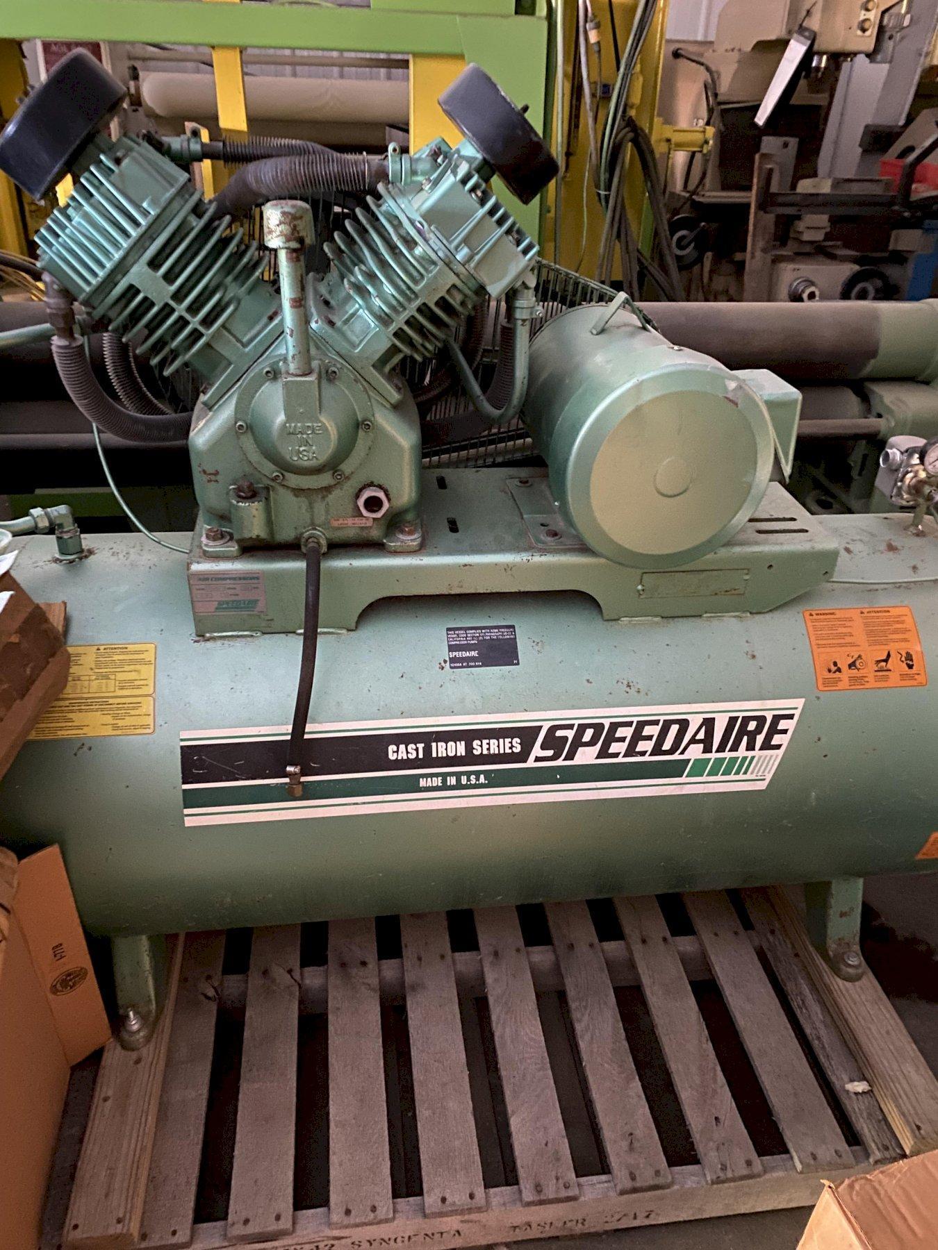 1 - PREOWNED SPEEDAIRE AIR COMPRESSOR, MODEL #: 5Z402A