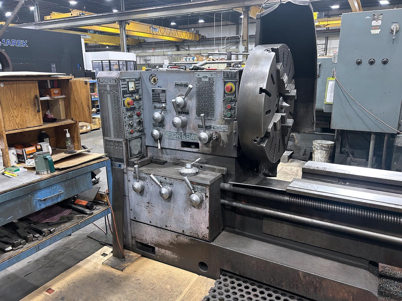 36" X 80" POREBA MODEL #TPK90A1/2M ENGINE LATHE 3.75" HOLE : YOBRO #25997