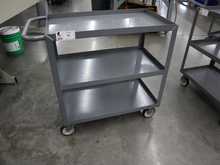 Uline Metal Tool Cart, 3 Shelves- Auction Item