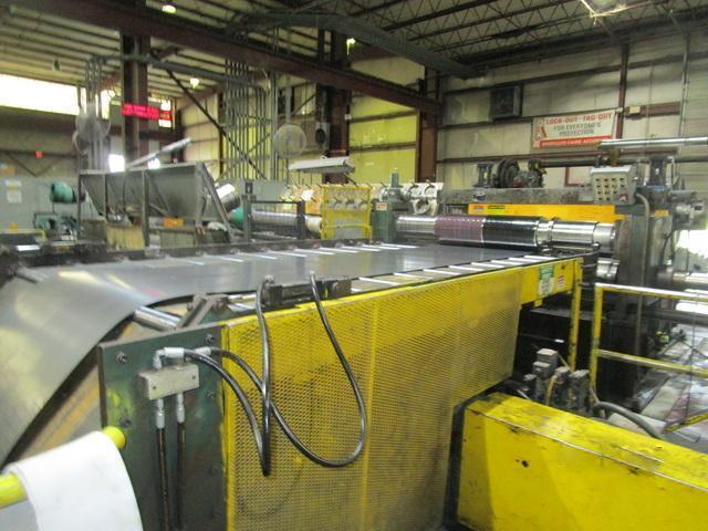 72" x .187" x 60,000# Chicago Slitting Line with Two Injector Heads and Banding Line