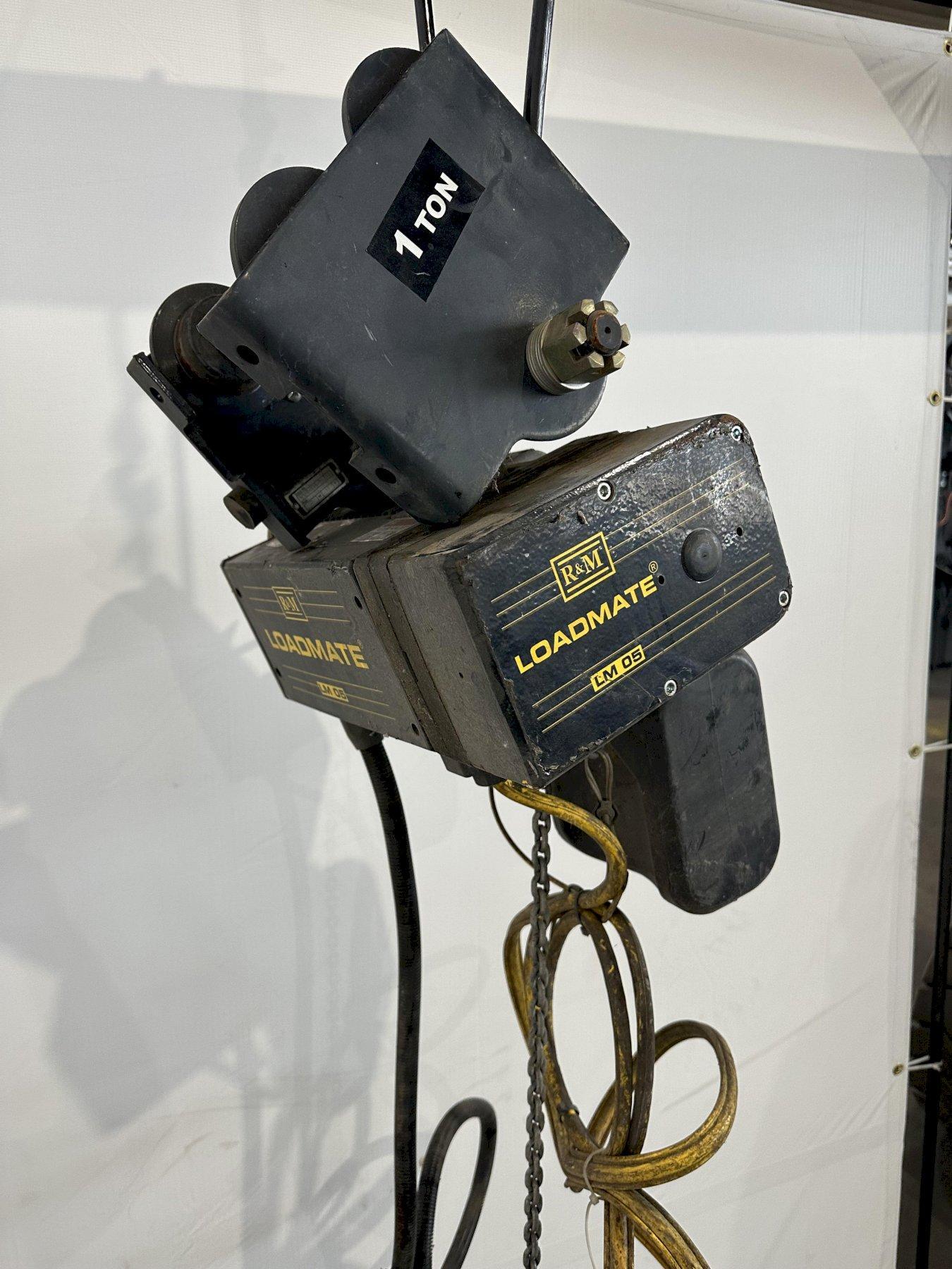 1/2 TON R&M LOADMATE POWERED CHAIN FALL HOIST. STOCK # 1157722