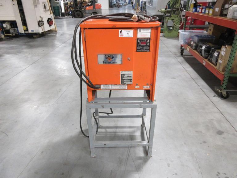 GNB Ferrocharger 24V on Metal Stand with Power Cord and 2 Prong Connector Plug- Auction Item