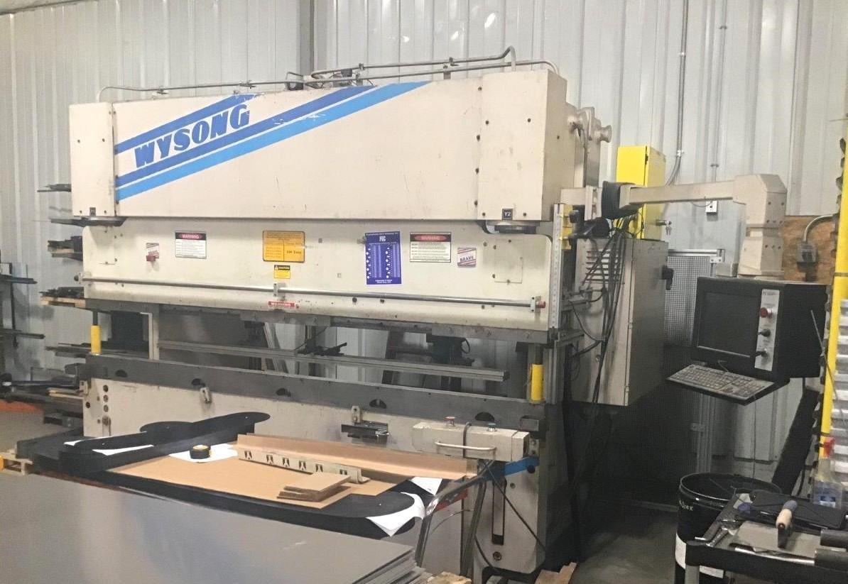100 Ton x 10 ft Wysong Hydraulic CNC Press Brake Model FAB100-120