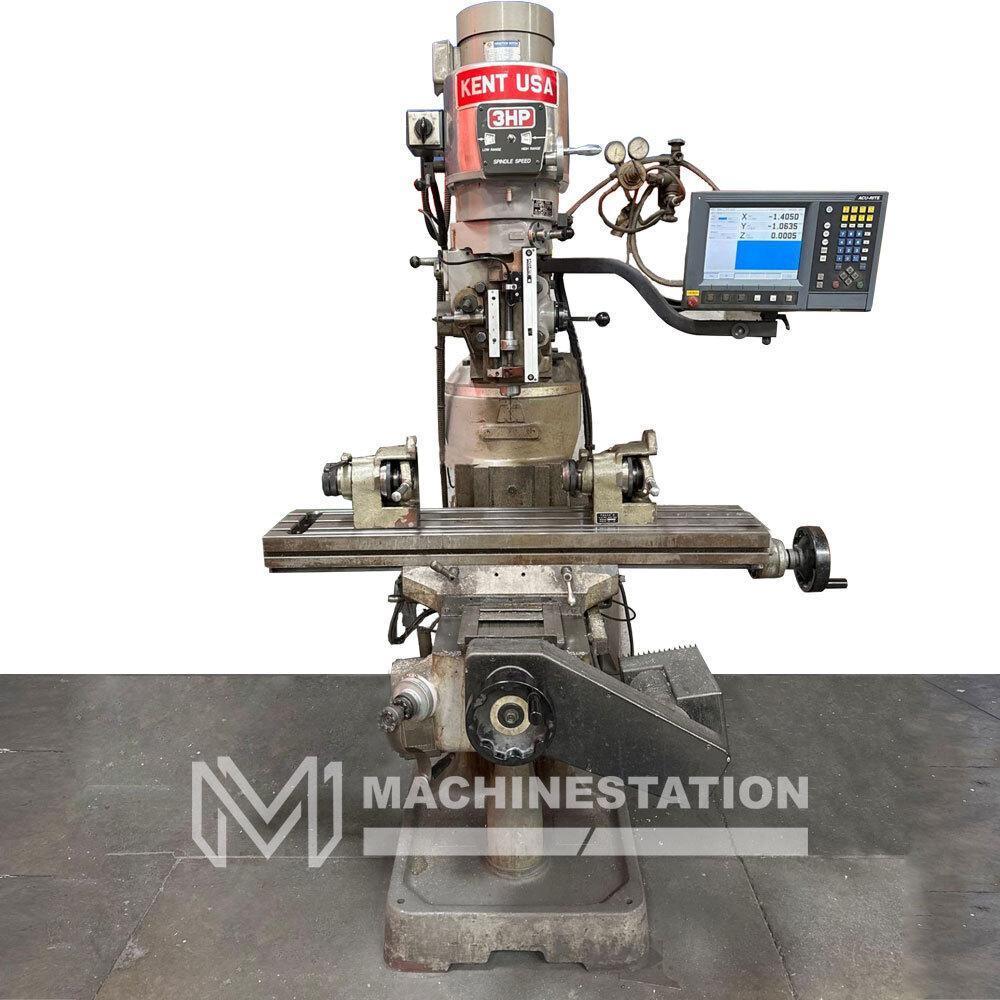 Kent KTM-3VS 9″ x 42″ Variable Speed CNC Vertical Milling