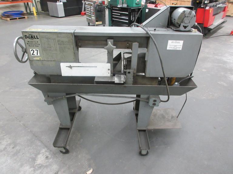 DoAll Model C-4 Horizontal Band Saw, 9" Round Cap, 12" Flat Capacity, 4 Speeds 65-180 FPM- Auction Item