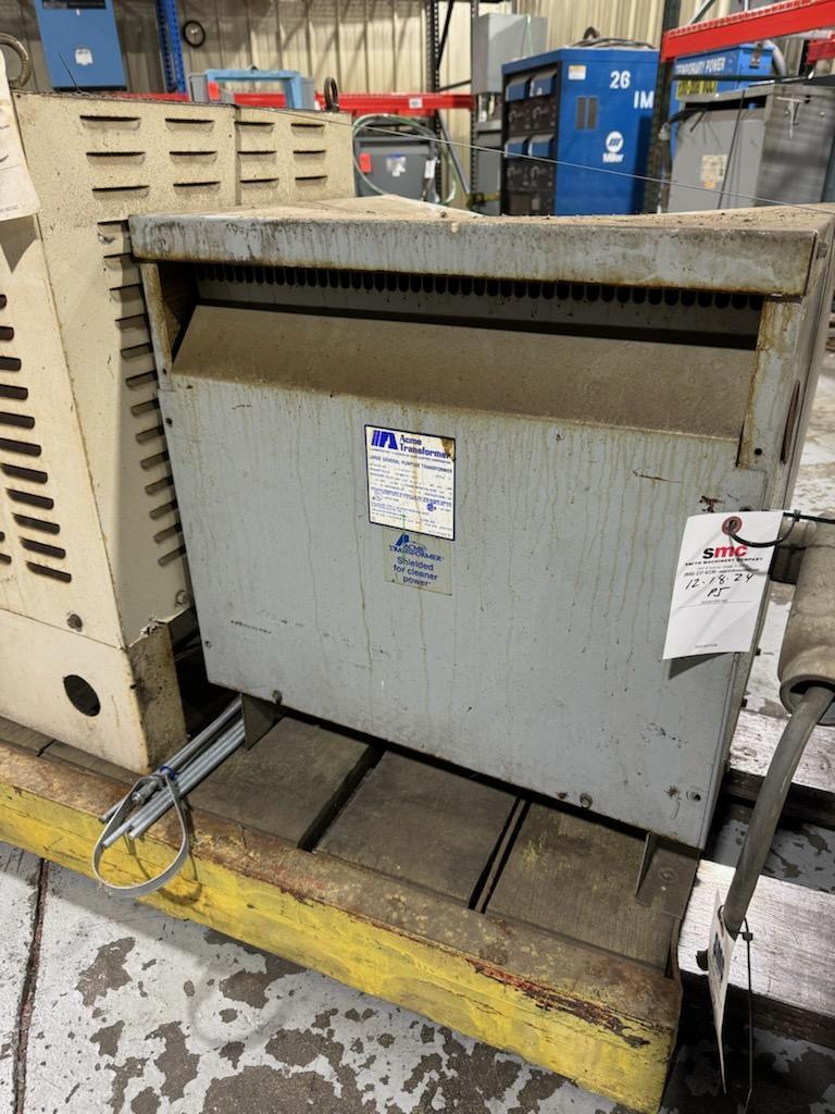 1 - PREOWNED ACME 45 KVA TRANSFORMER, MODEL #: T-3-53343-3S, S/N: A170-701600-GP