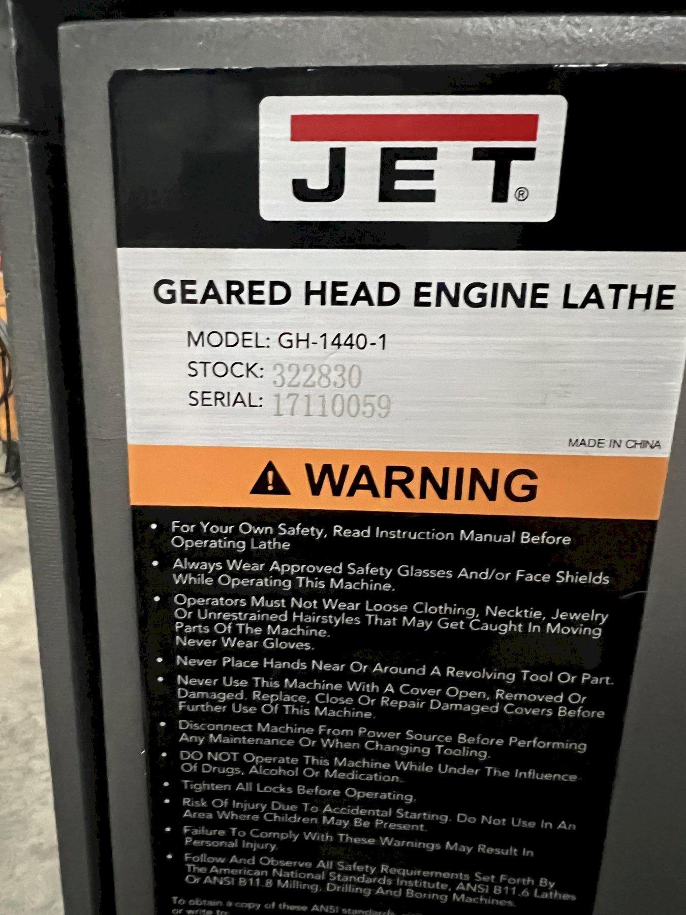 JET LATHE, MODEL GH-1440-1