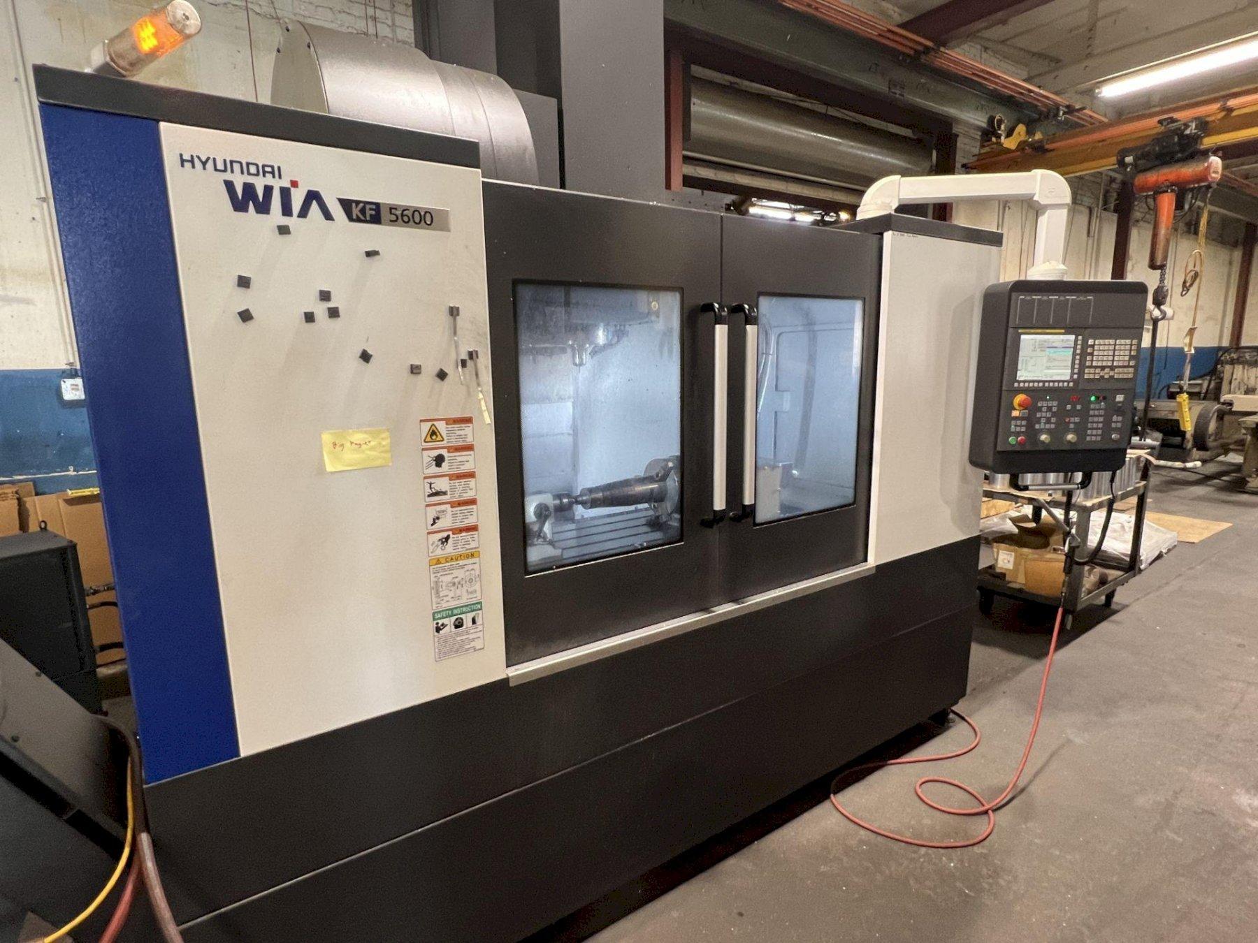 Hyundai Wia KF5600 4-Axis CNC Vertical Machining Center For Sale, 2017