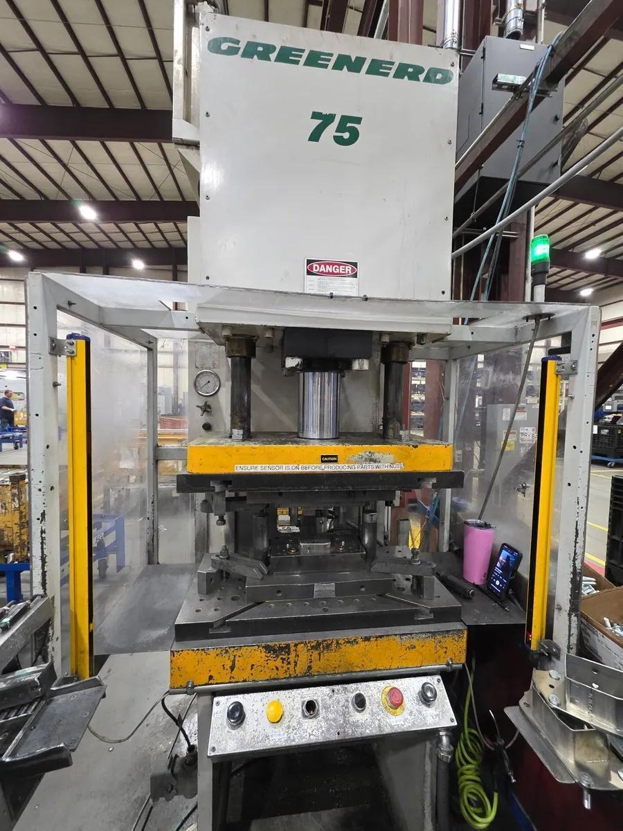 75 TON GREENERD HYDRAULIC PRESS