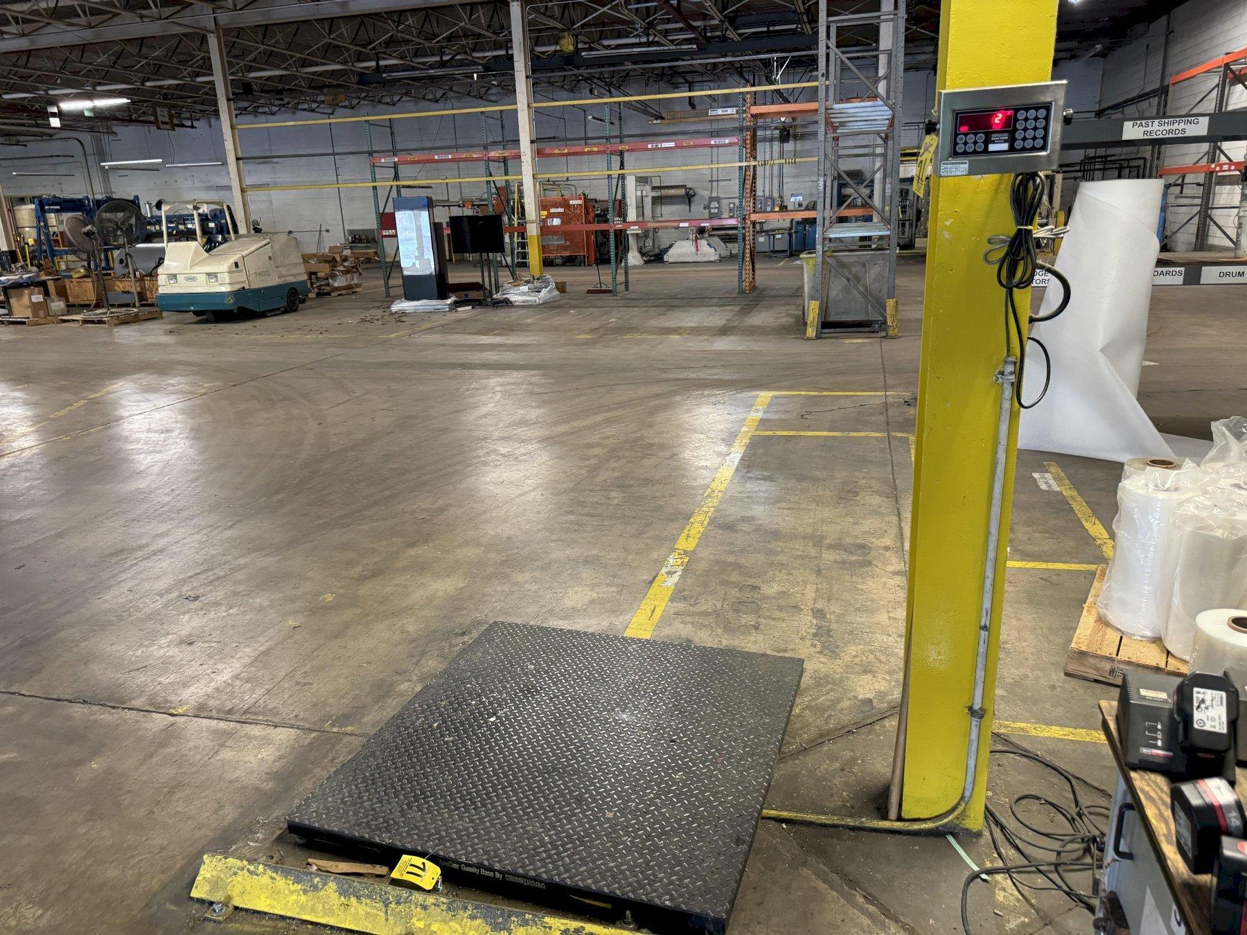 Penn Industrial 4'x4' Platform Scale with 7600E DRO Digital Readout.