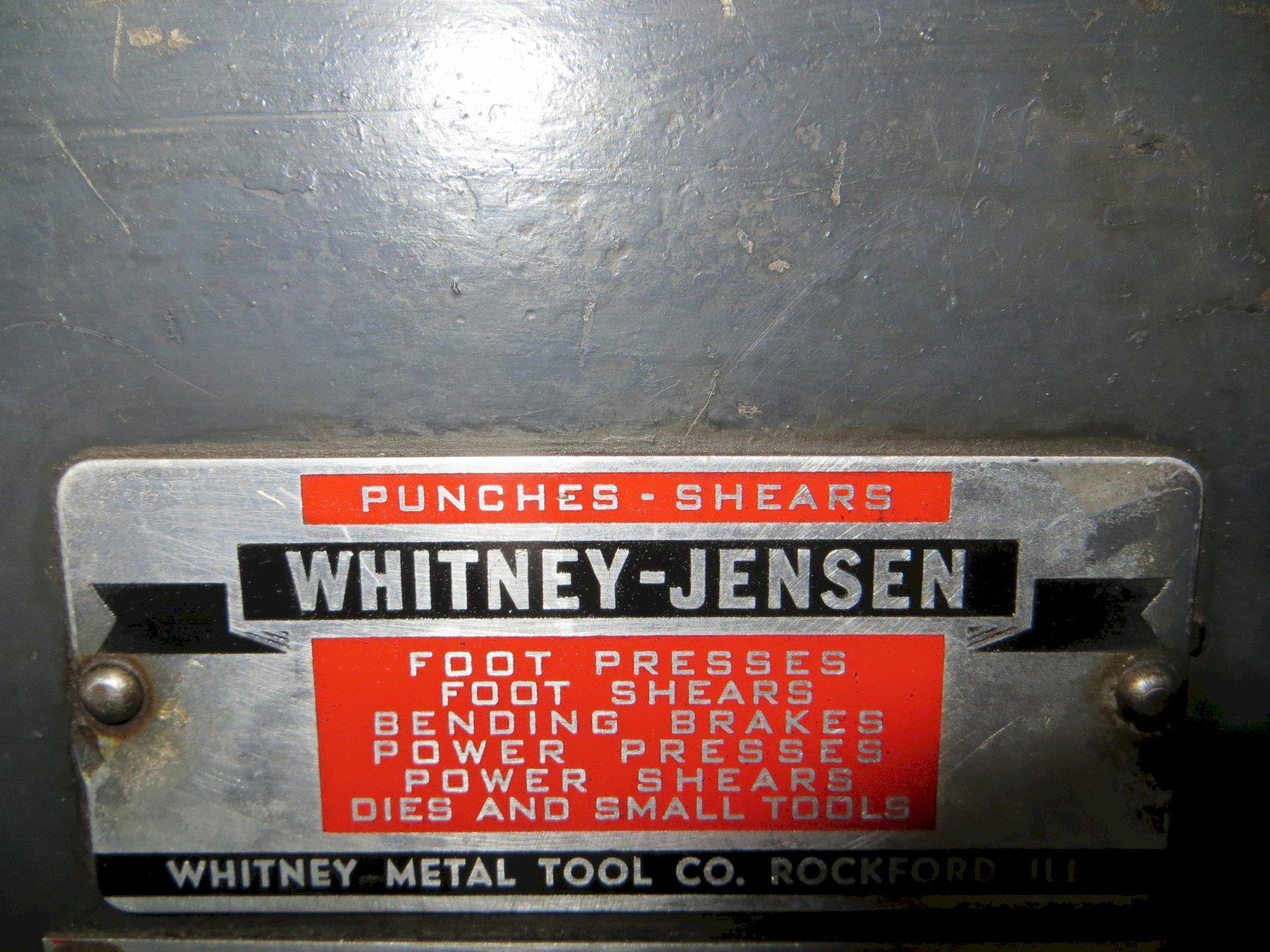 7-1/2 Ton Whitney Jensen Mechanical Clutch Punch Press Model 127